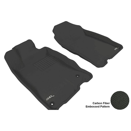 3D Maxpider HONDA CRZ 2011-2014 KAGU BLACK R1 Floor Mat L1HD03511509